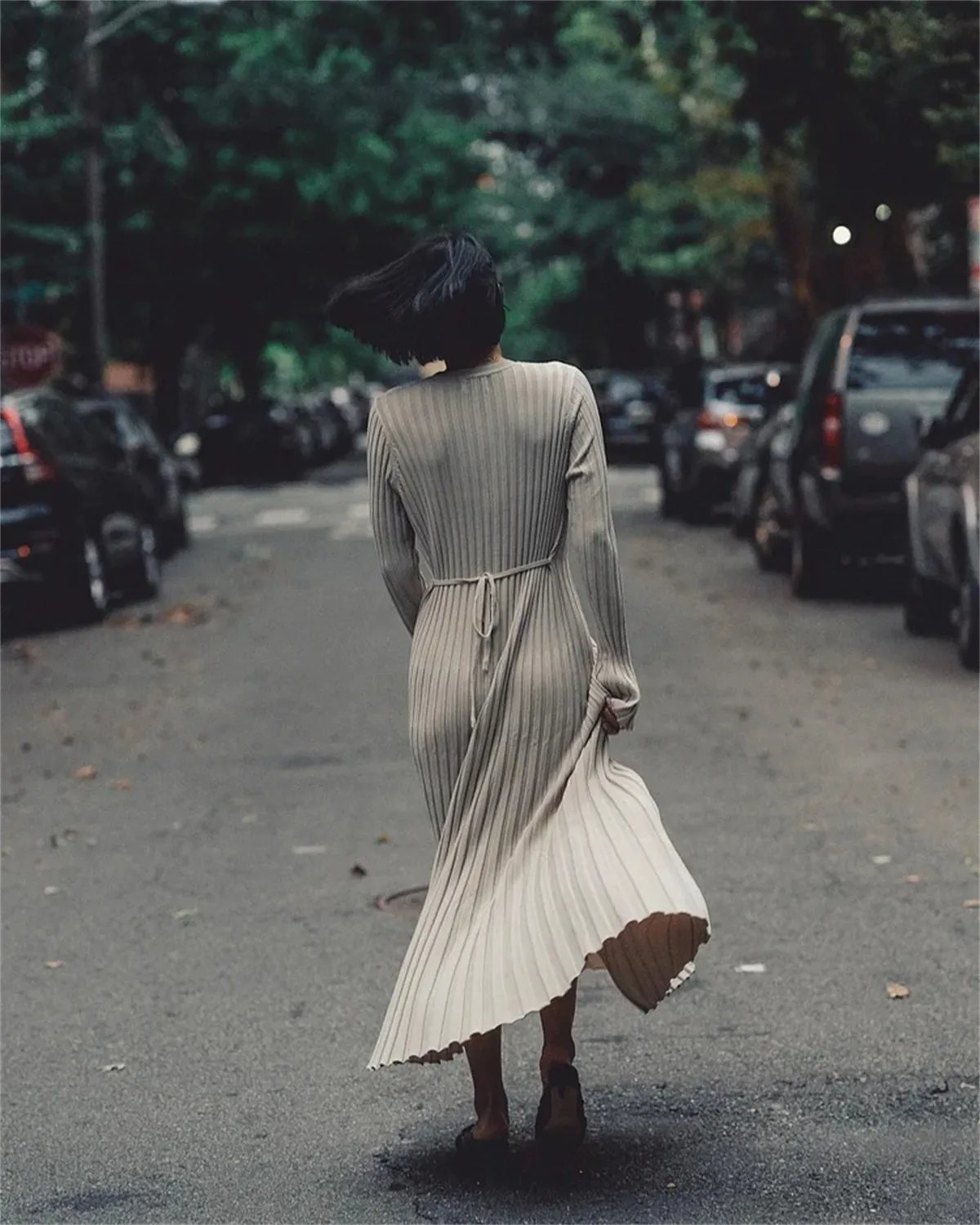 2024 Fall New Sleeved Knit Dress(Buy 2 Free Shipping)