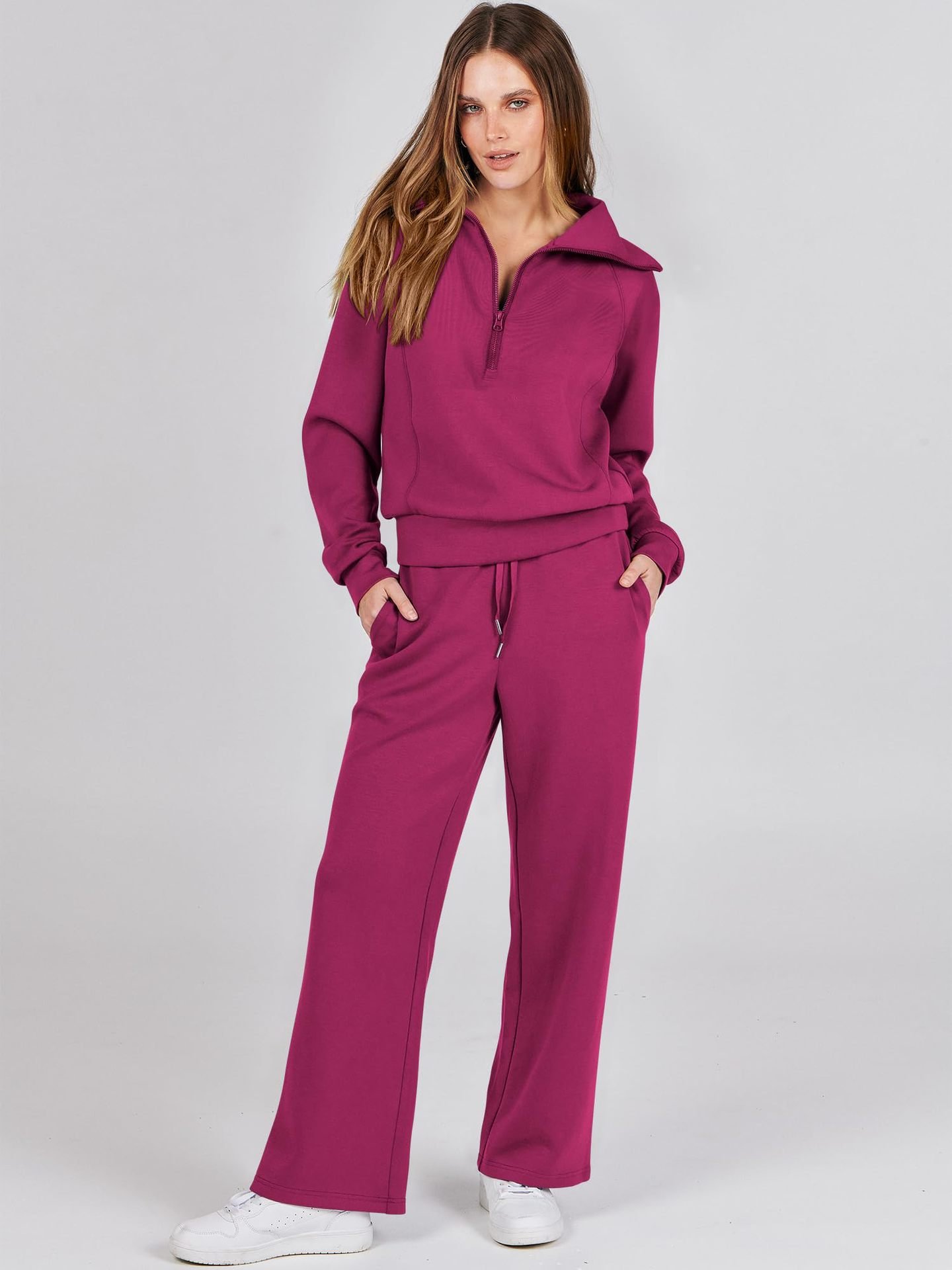 2024 New Year Hot Sale🔥Women's Navy Collar Half Zip Suit (Buy 2 Free Shipping)