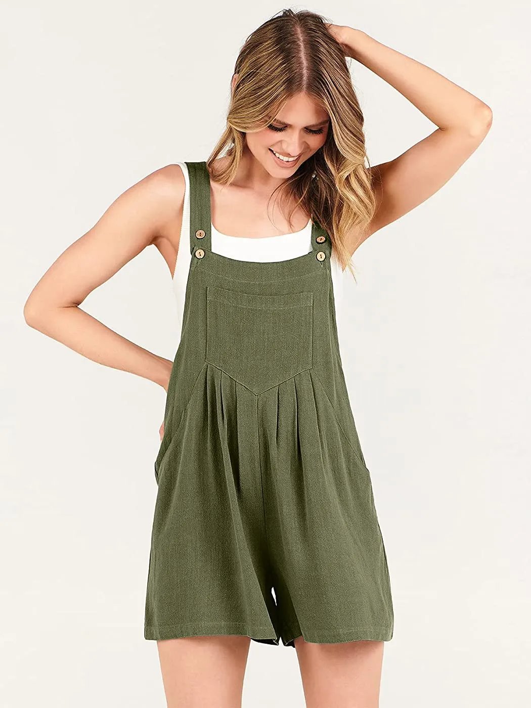 Last Day Promotion🔥Adjustable Wide Leg Pocket Short Overalls Romper(Buy 2 Free Shipping)