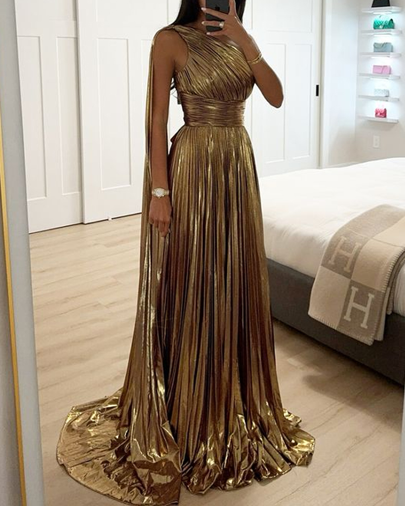 Elegant Pleated Party Dress