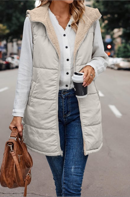 🔥Buy 2 Free Shipping🔥Great Gift! Fall/Winter Reversible Puffer Vest
