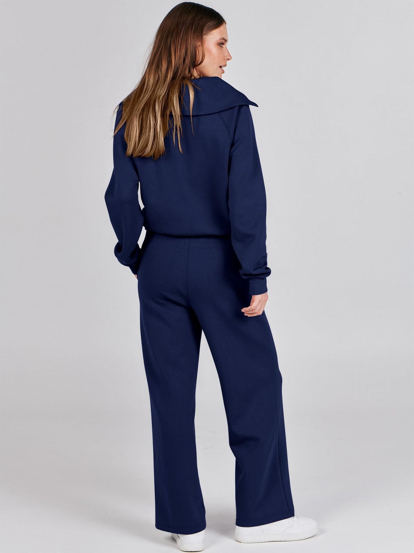 2024 New Year Hot Sale🔥Women's Navy Collar Half Zip Suit (Buy 2 Free Shipping)