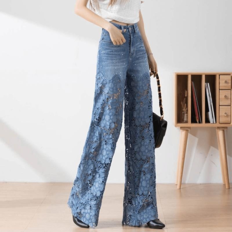 Last DAY 49% OFF❤️Hollow Lace Patchwork Jeans(BUY 2 FREE SHIPPING)