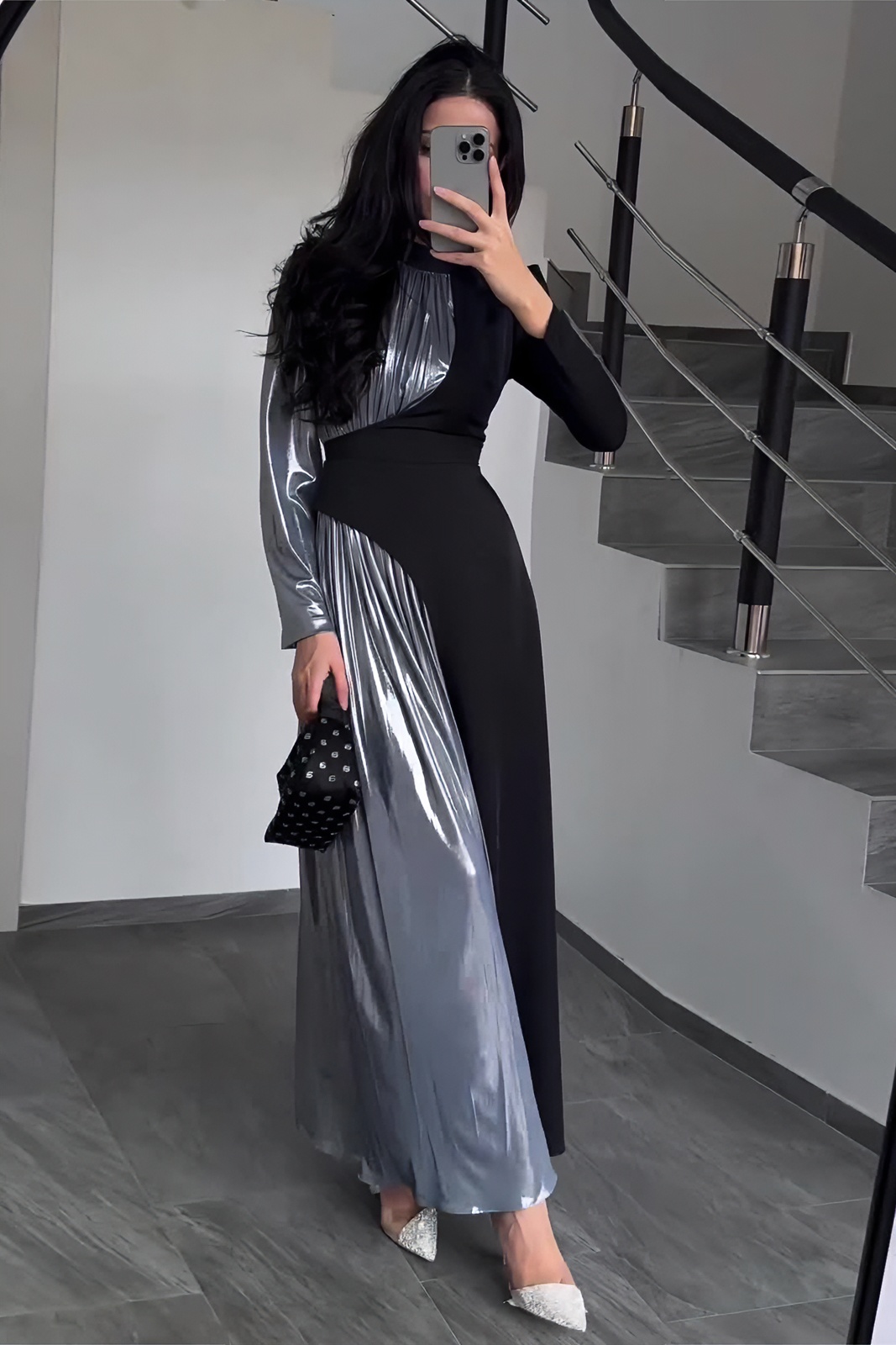 Long Sleeve Slim Belt Fashion Dress