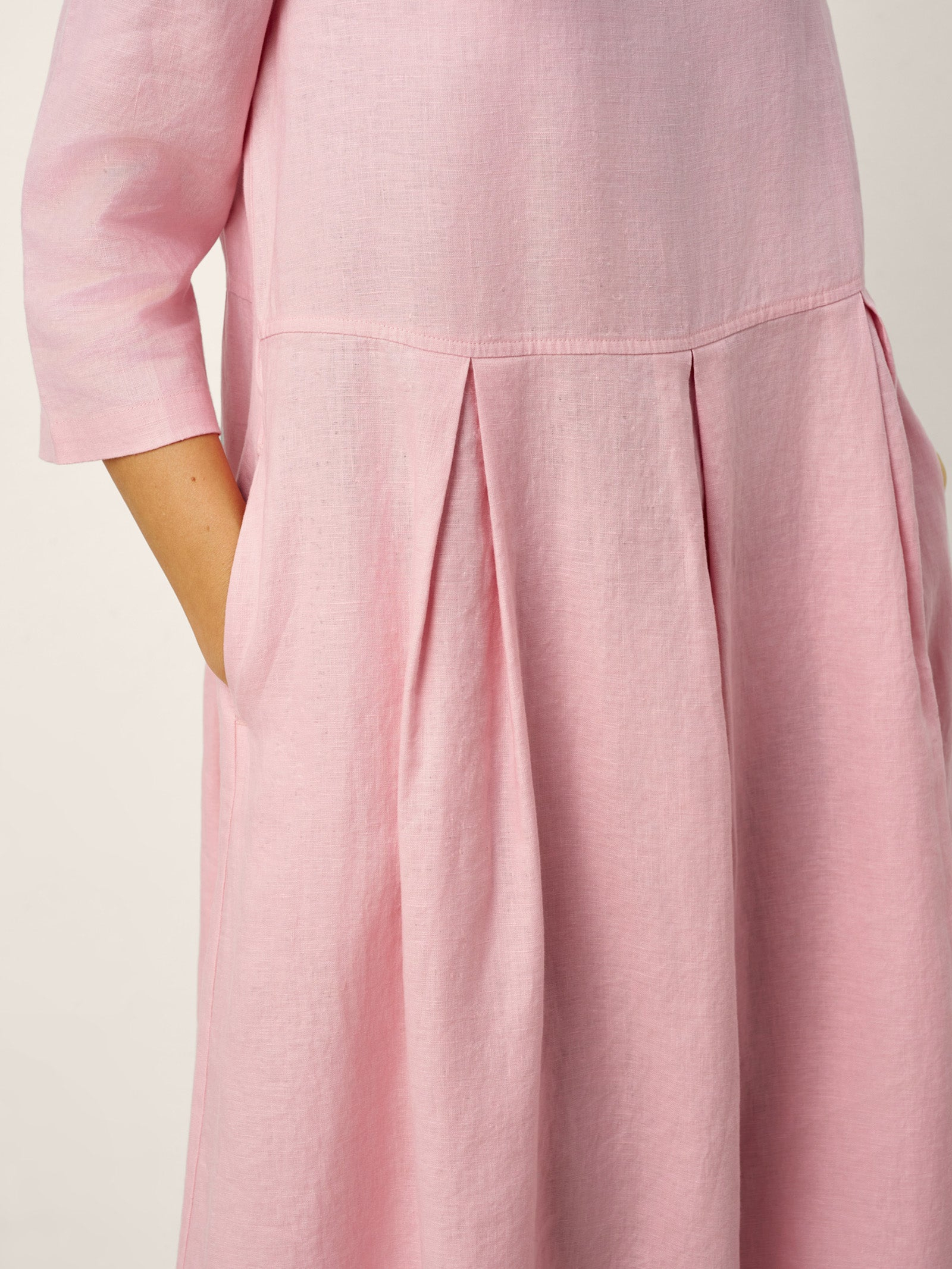 Elegant Button Detail Pleated Midi Dress (Buy 2 Free Shipping)
