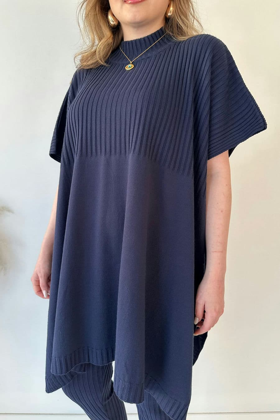 Cozy Ribbed Knit with Side Slits and Leggings Two Piece Set (Buy 2 Free Shipping)