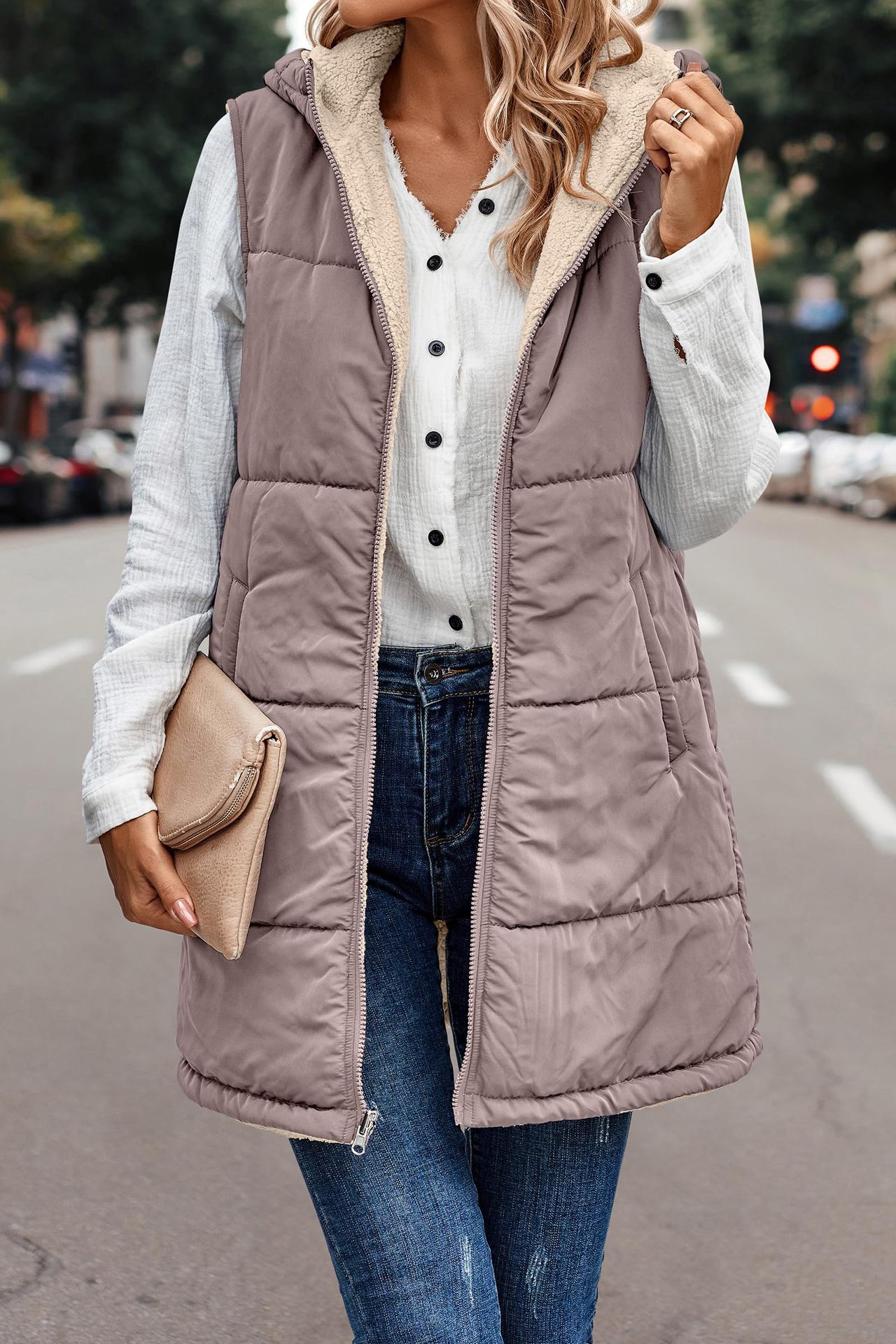 🔥Buy 2 Free Shipping🔥Great Gift! Fall/Winter Reversible Puffer Vest