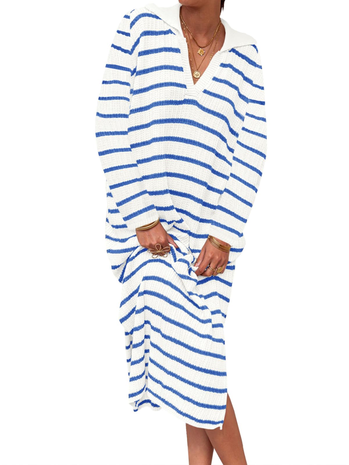 Striped Knit Sweater Dress(Buy 2 Free Shipping)