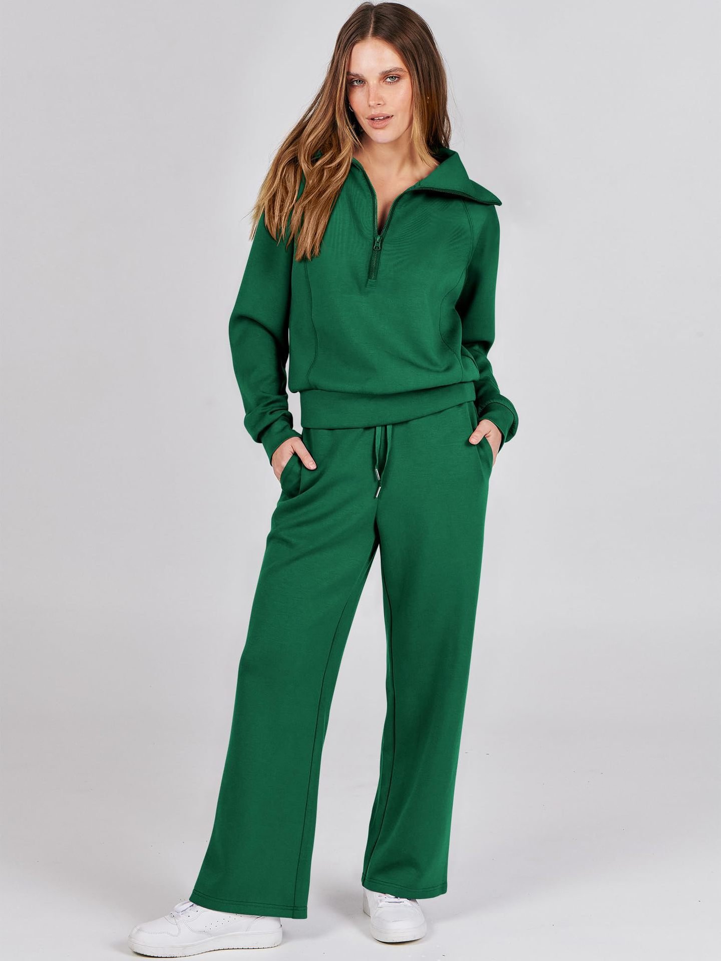 2024 New Year Hot Sale🔥Women's Navy Collar Half Zip Suit (Buy 2 Free Shipping)