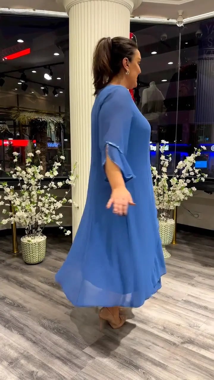 Last Day 70% OFF🔥Chiffon Solid Color Loose Dress (Buy 2 Free Shipping)