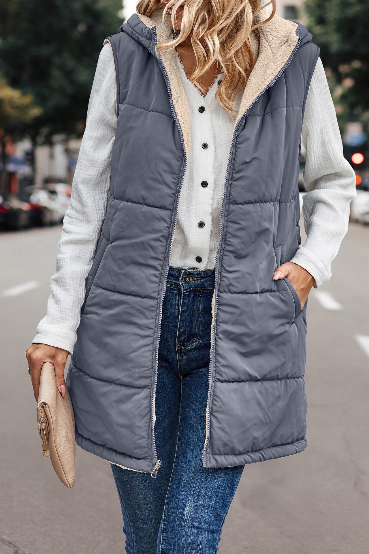 🔥Buy 2 Free Shipping🔥Great Gift! Fall/Winter Reversible Puffer Vest