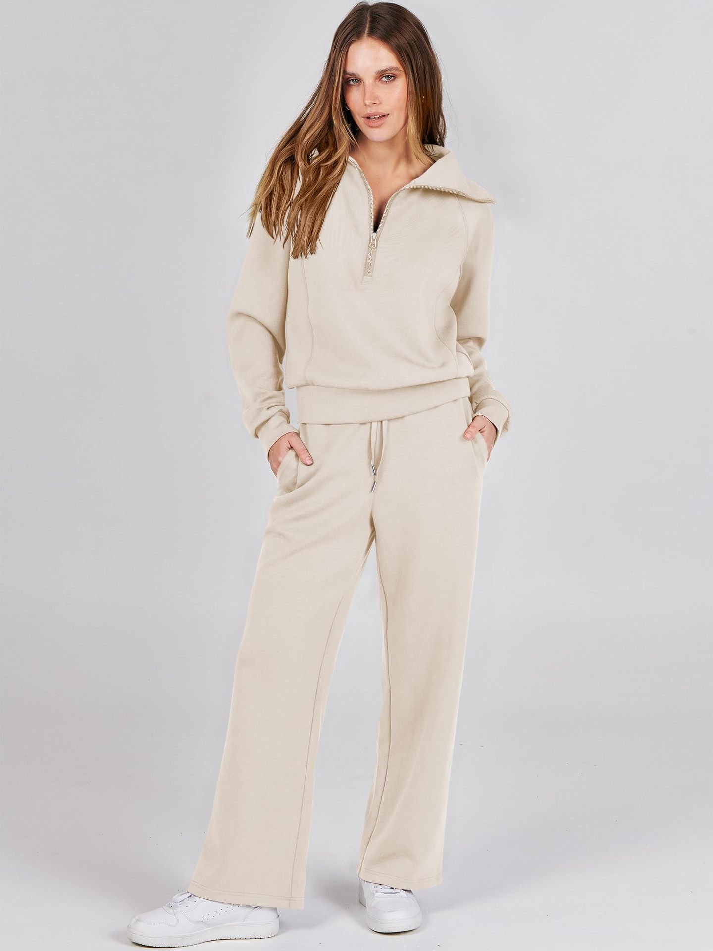 2024 New Year Hot Sale🔥Women's Navy Collar Half Zip Suit (Buy 2 Free Shipping)