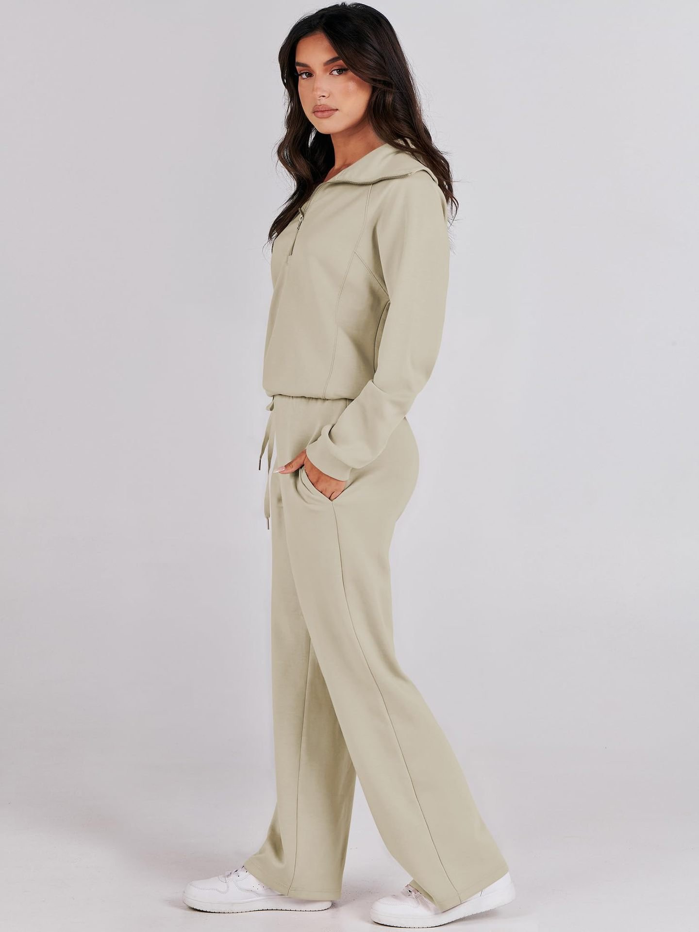 2024 New Year Hot Sale🔥Women's Navy Collar Half Zip Suit (Buy 2 Free Shipping)