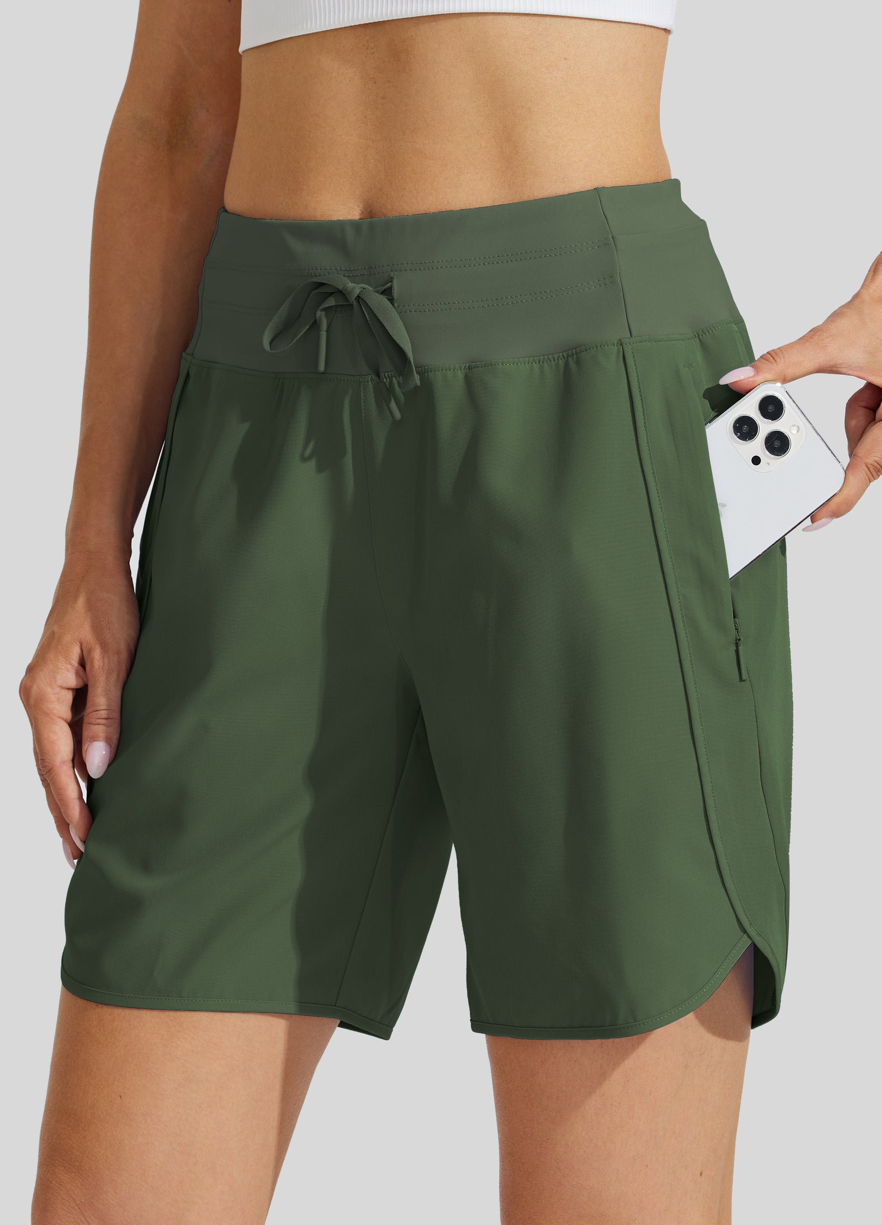 Women's 7 Inseam Athletic High Wasistband Shorts (Buy 2 Free Shipping)