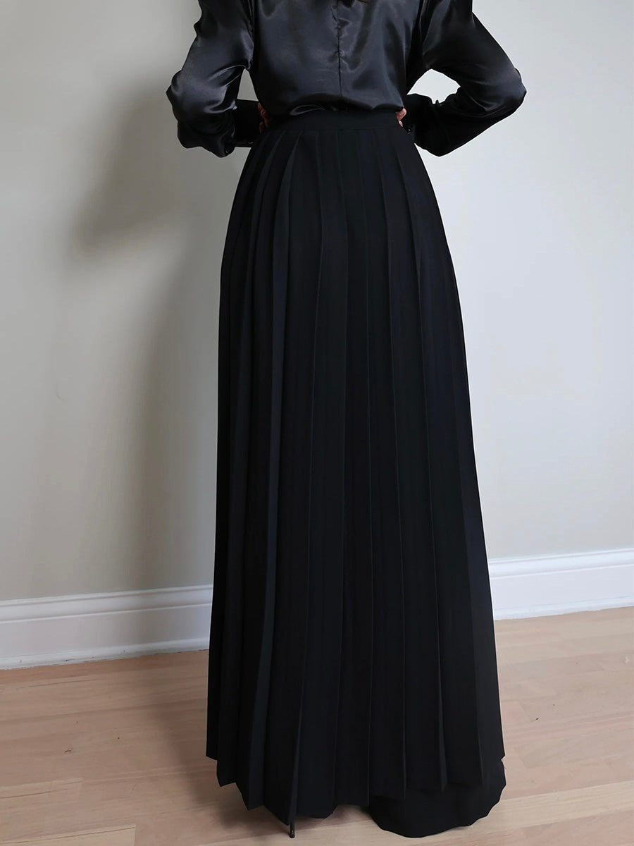 Lovely Pleated Overskirt Pants Set (Buy 2 Free Shipping)