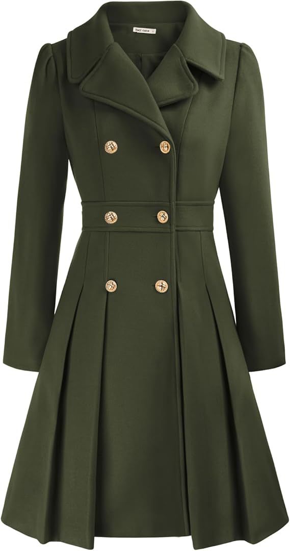 Elegant Double-Breasted A-Line Woolen Coat (Buy 2 Free Shipping)
