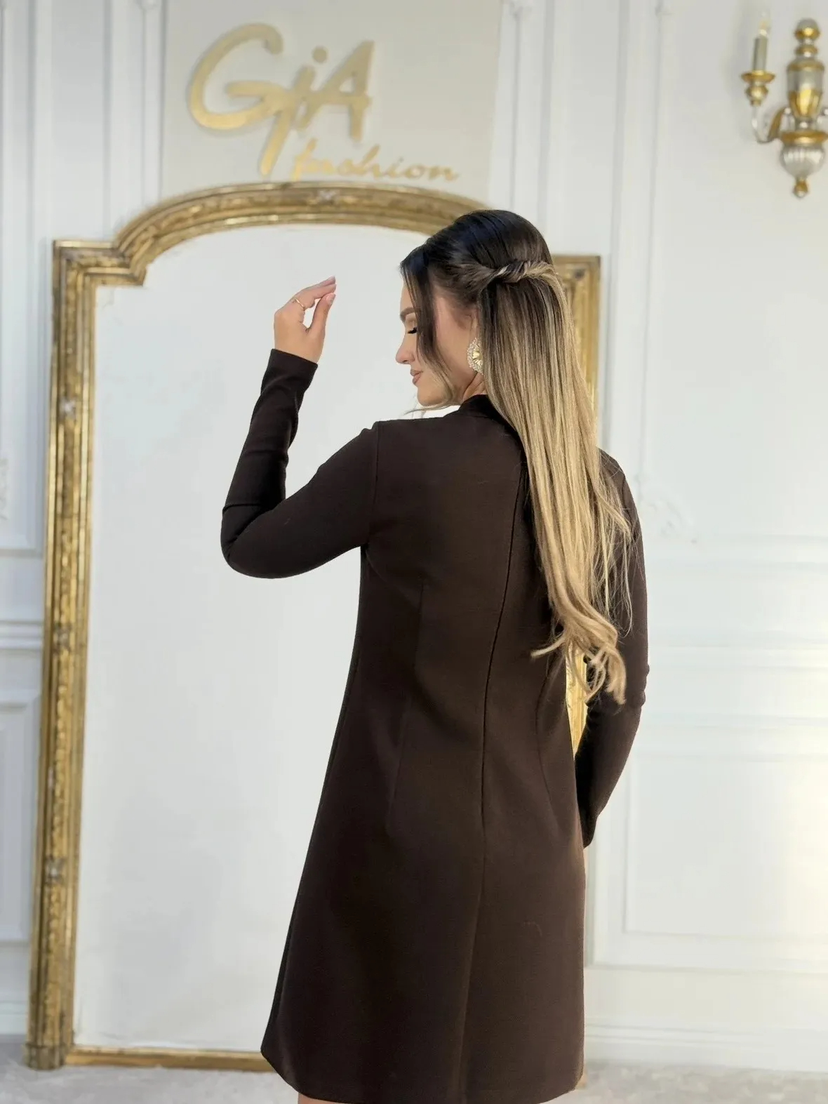 Pleated Accent Asymmetric Dress (Buy 2 Free Shipping)