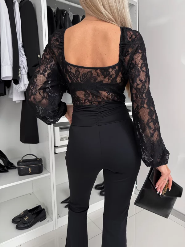 High Rise Ruched Waist Stretch Flare Pants (Buy 2 Free Shipping)