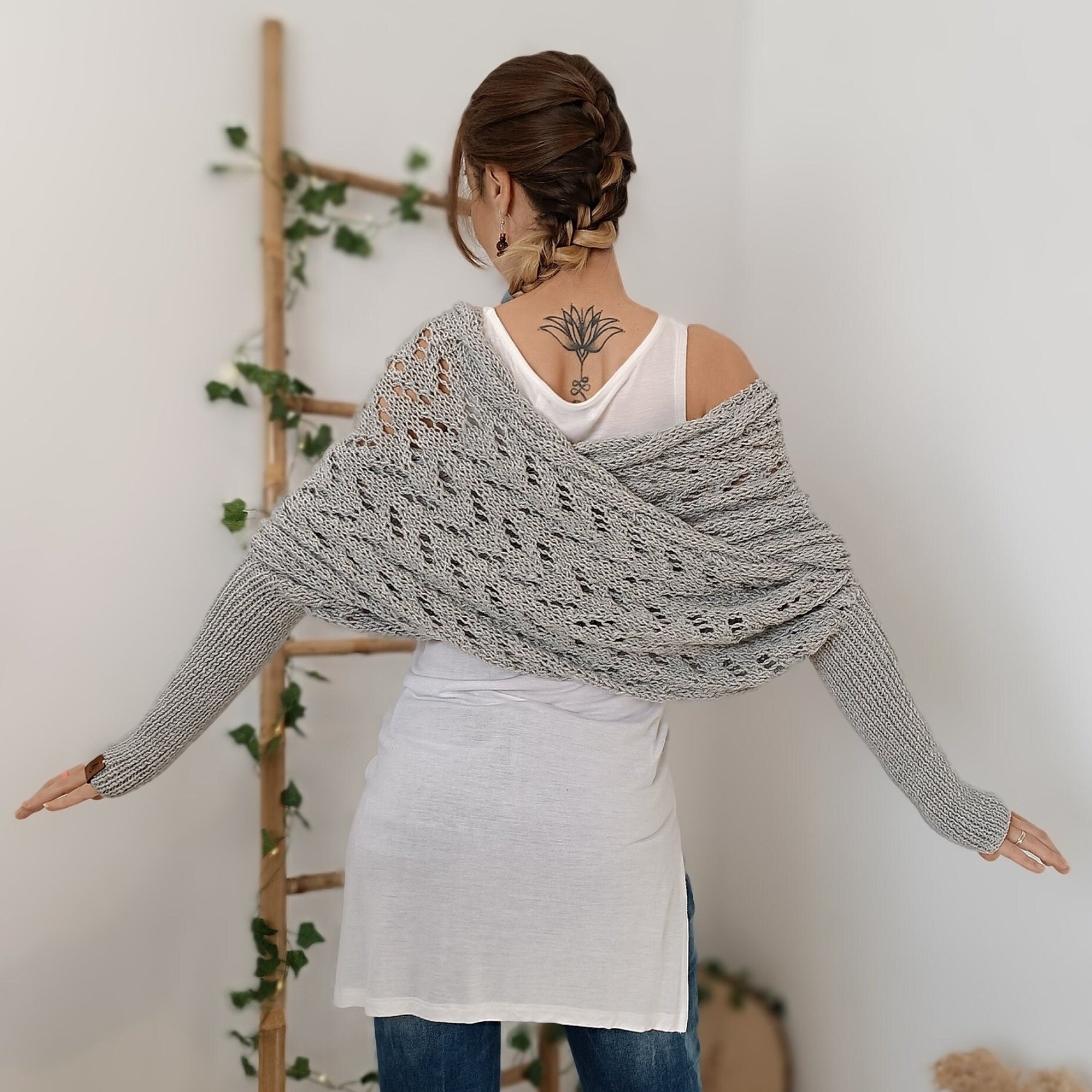 Knitted Cable Wrap Shrugs (Buy 2 Free Shipping)