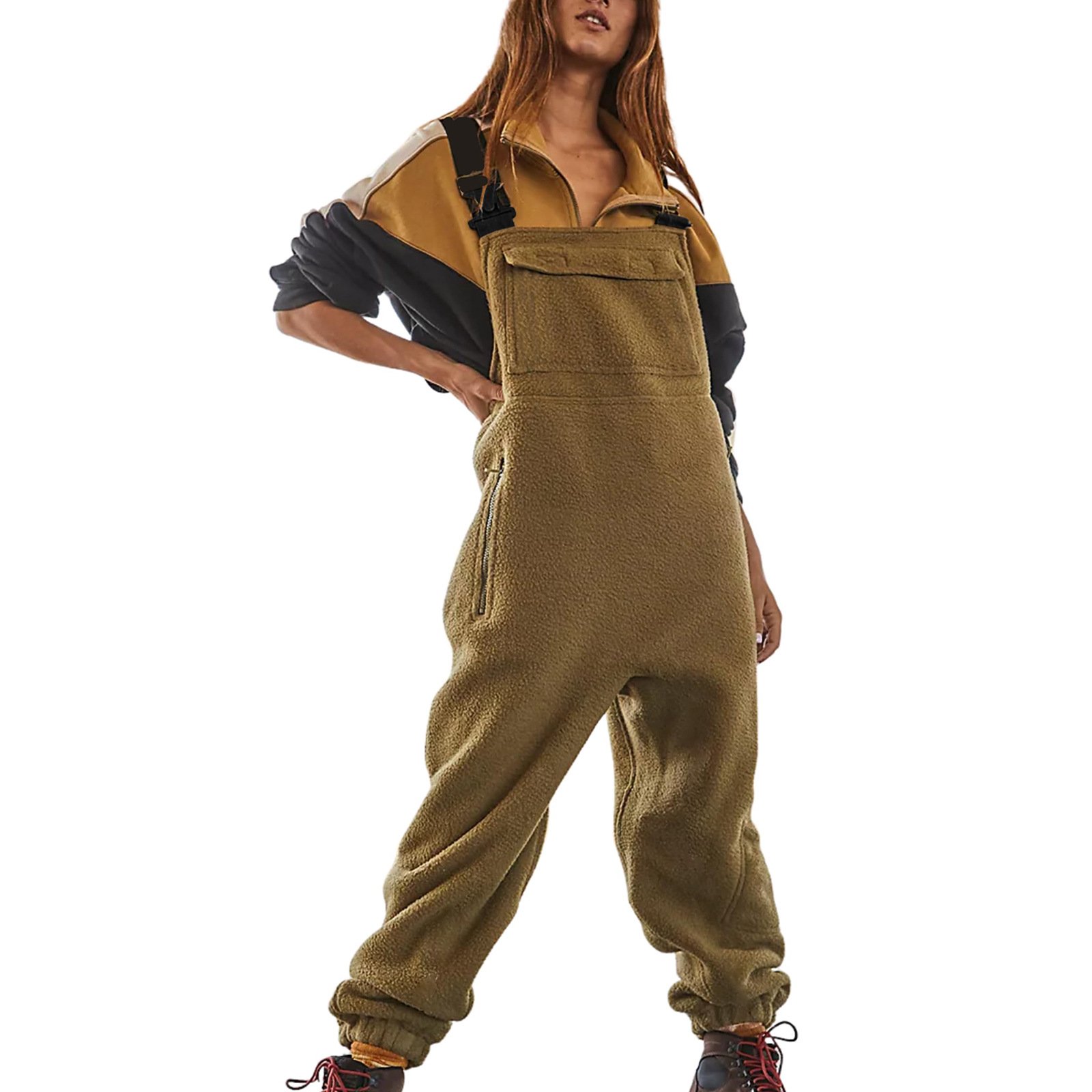 Fleece Warm Overalls Loose Casual Jumpsuits (Buy 2 Free Shipping)
