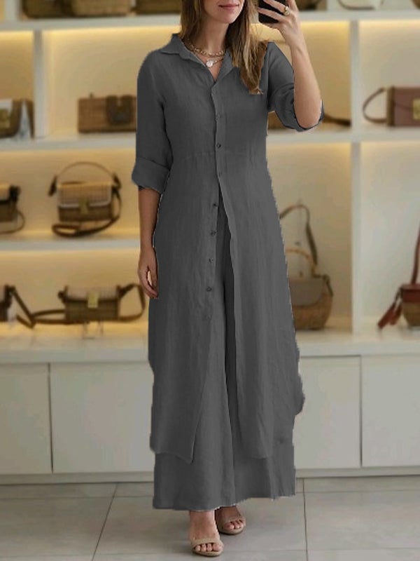 Last Day Promotion🔥Casual Cotton and Linen Two-piece Set(Buy 2 Free Shipping)
