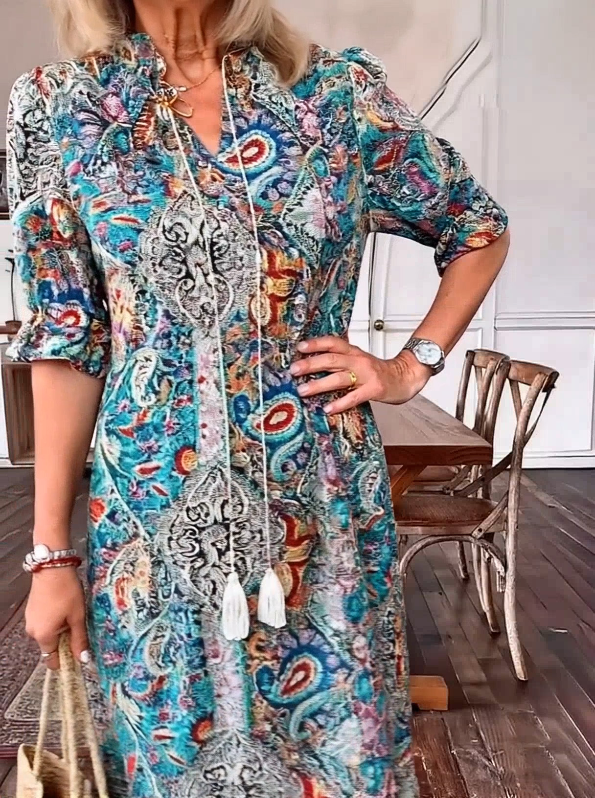 Bohemian Printed Maxi Dress – Effortless Elegance for Every Day (Buy 2 Free Shipping)