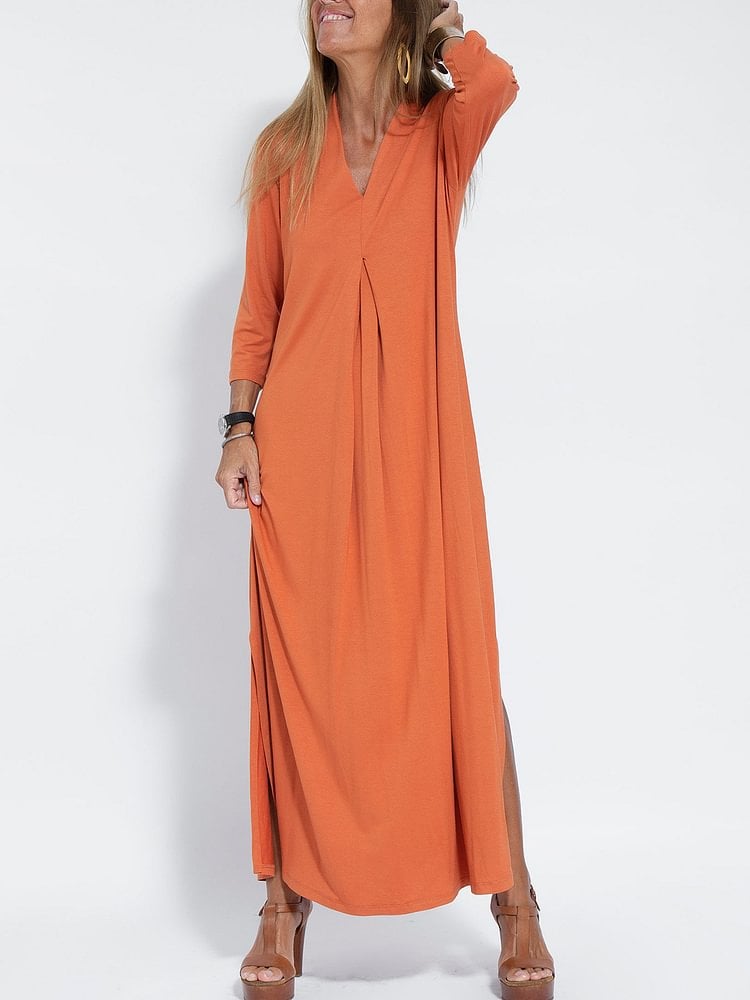 2024 Hot Sale🔥Elegant V-neck Comfortable Dress(BUY 2 FREE SHIPPING)