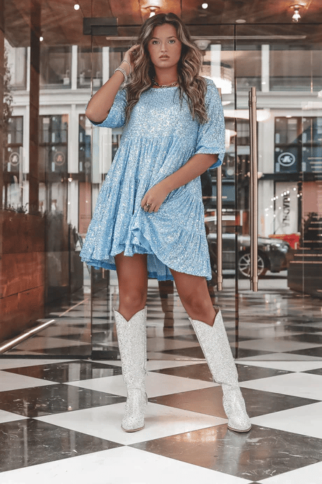 2024 Hot Sale✨Sequin Baby Doll Dress❤️Buy 2 Free Shipping