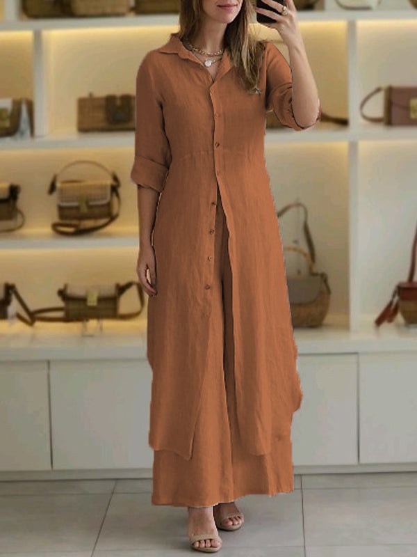Last Day Promotion🔥Casual Cotton and Linen Two-piece Set(Buy 2 Free Shipping)