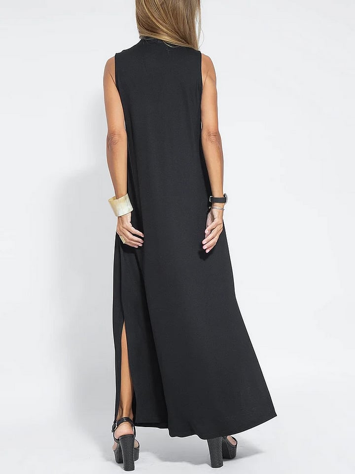 Last Day Promotion🔥Elegant Solid Color Sleeveless Maxi Dress(BUY 2 FREE SHIPPING)