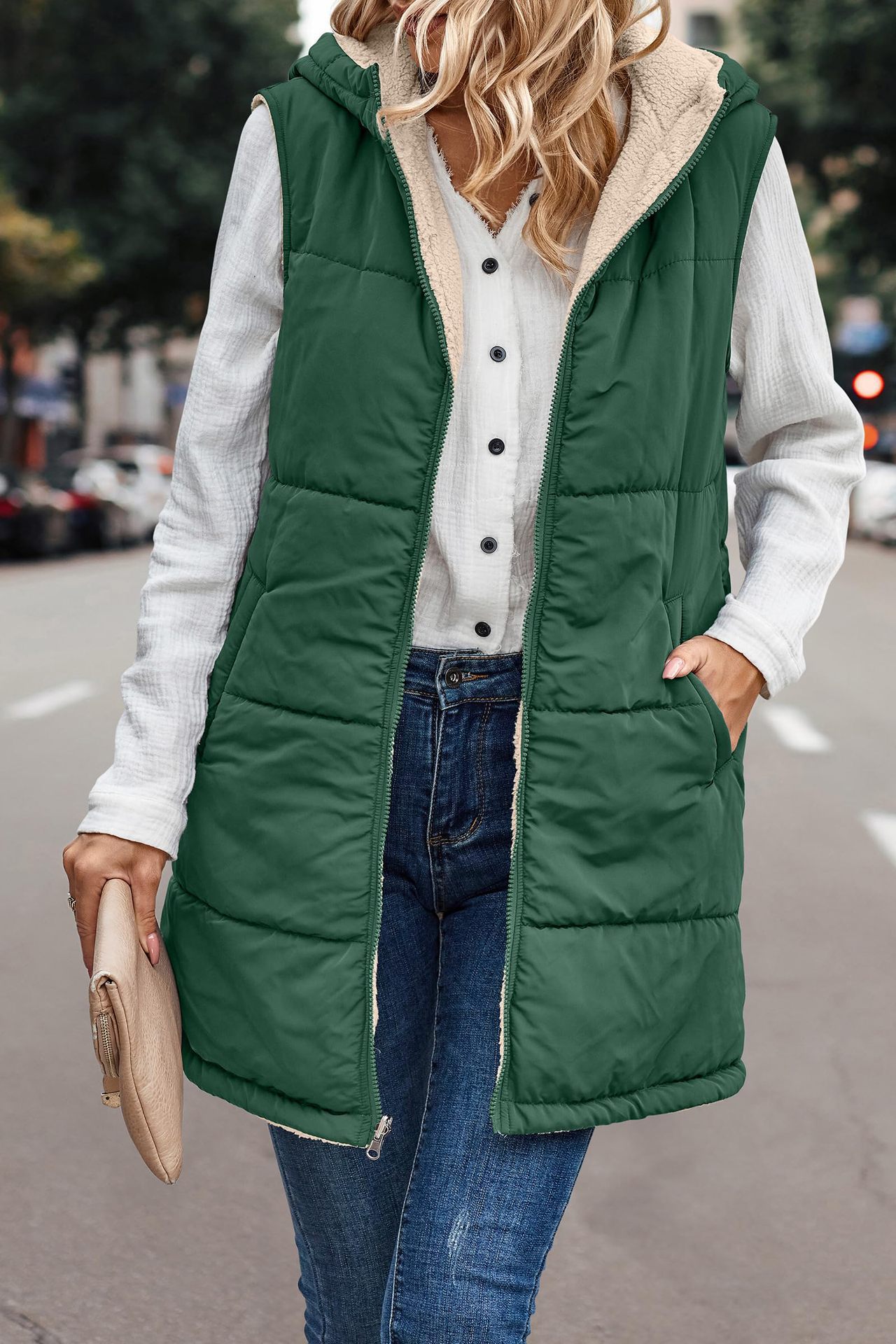 🔥Buy 2 Free Shipping🔥Great Gift! Fall/Winter Reversible Puffer Vest