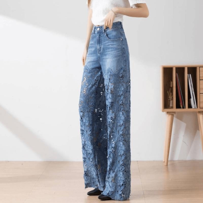 Last DAY 49% OFF❤️Hollow Lace Patchwork Jeans(BUY 2 FREE SHIPPING)
