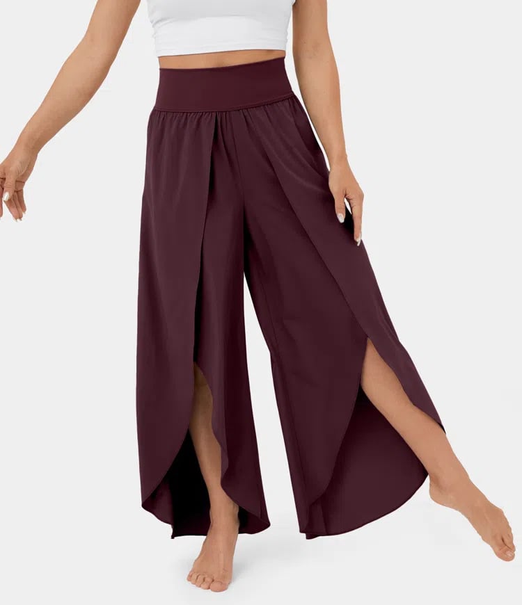 High Waisted Back Waistband Pocket Wide Leg Pants(Buy 2 Free Shipping)