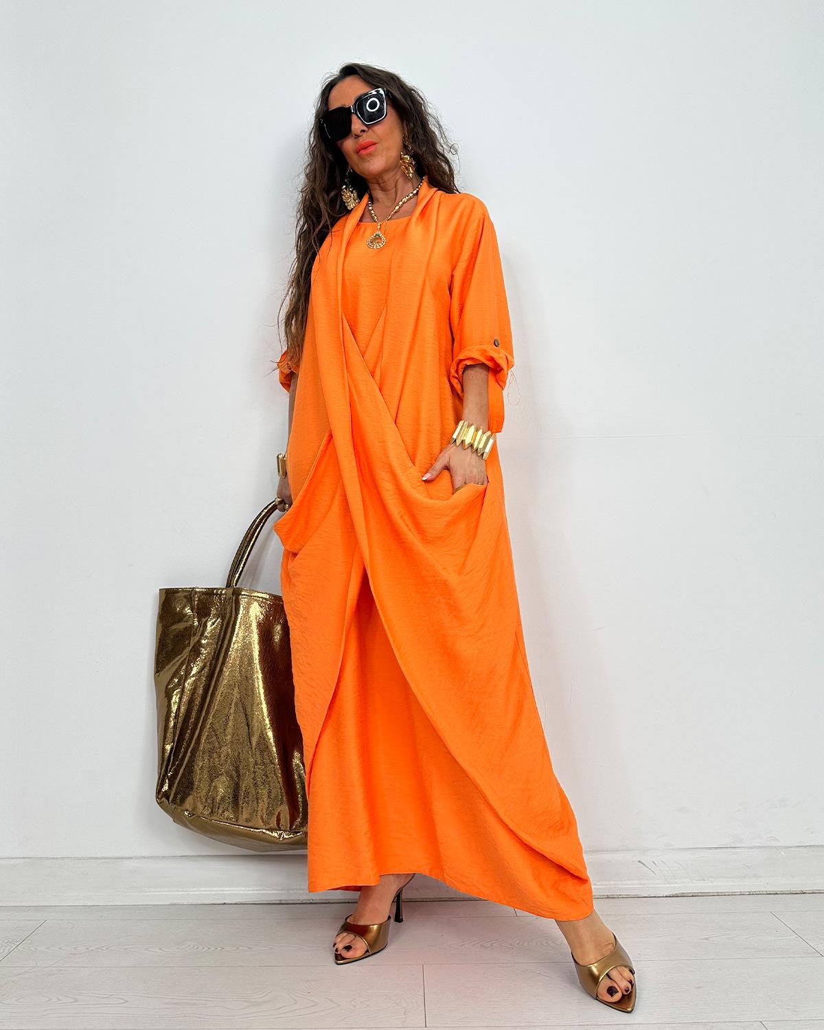 Elegant Draped Layer Maxi Dress (Buy 2 Free Shipping)
