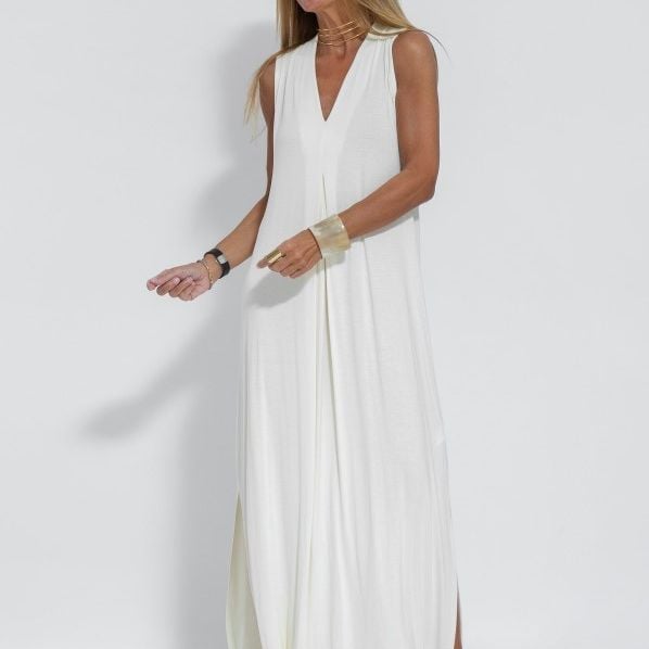 Last Day Promotion🔥Elegant Solid Color Sleeveless Maxi Dress(BUY 2 FREE SHIPPING)