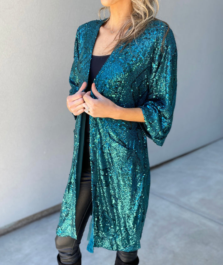 Christmas Hot Sale🌲Fashion Sequined Cardigan Jacket (Buy 2 Free Shipping)