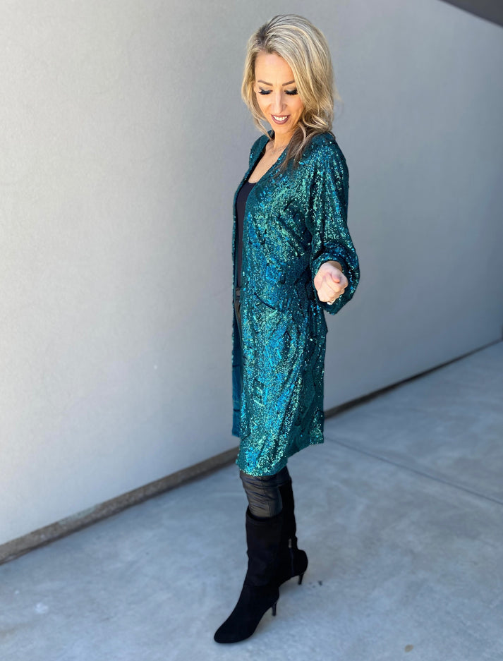 Christmas Hot Sale🌲Fashion Sequined Cardigan Jacket (Buy 2 Free Shipping)