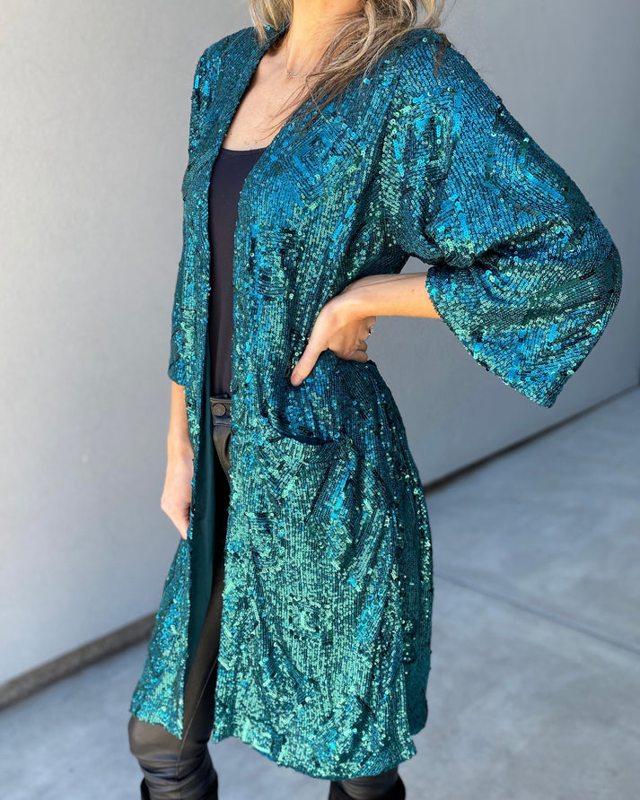 Christmas Hot Sale🌲Fashion Sequined Cardigan Jacket (Buy 2 Free Shipping)