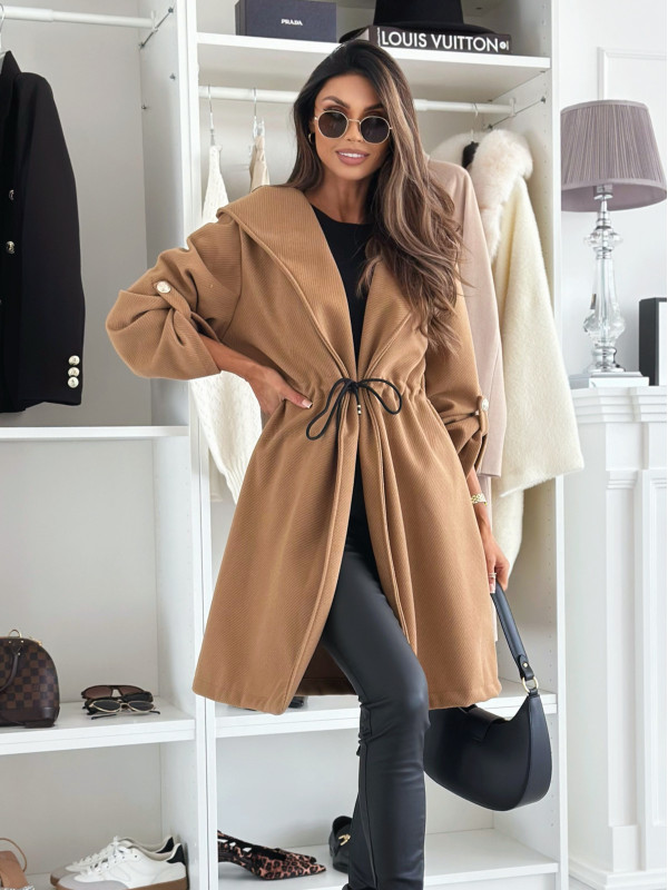 Autumn Flash Deal🔥Strappy Woolen Windbreaker Jacket (Buy 2 Free Shipping)