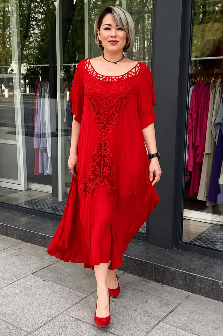 Elegant Boho Embroidered Midi Dress (Buy 2 Free Shipping)
