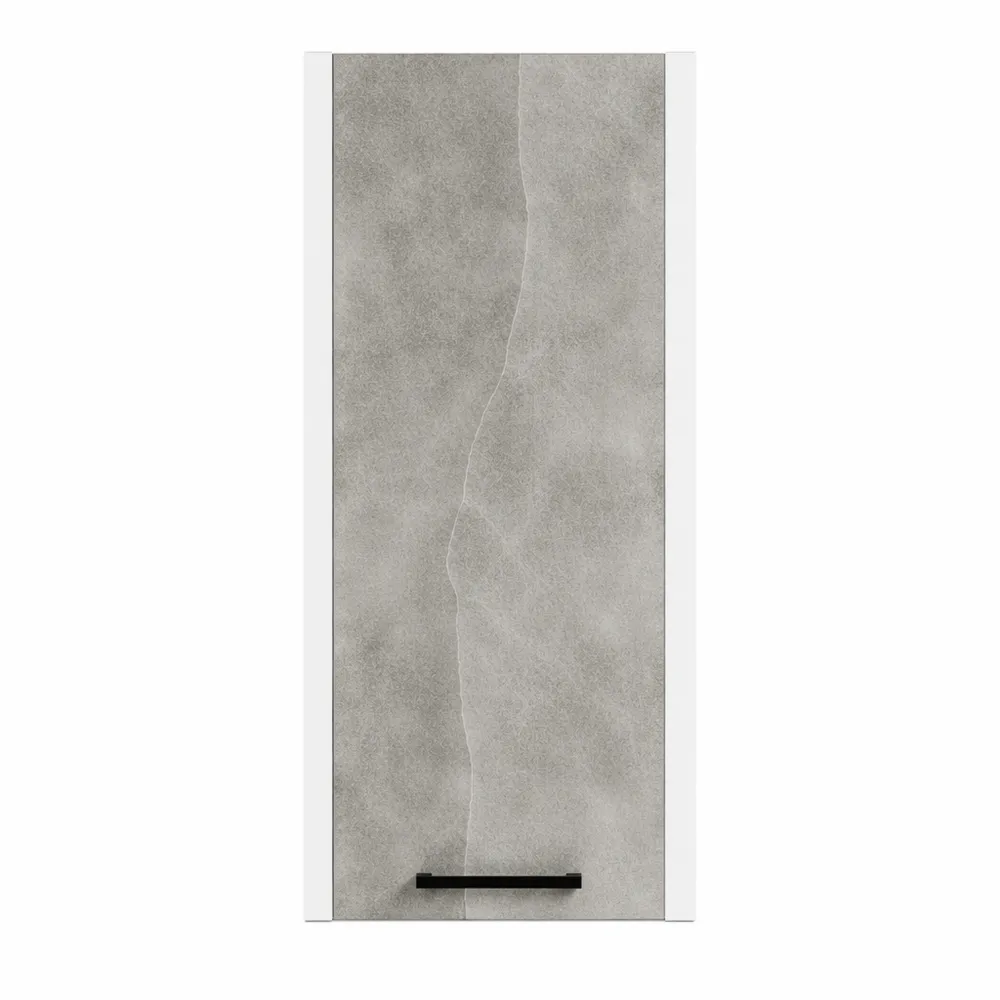 Armoire de cuisine murale blanche et béton 40x30x72cm