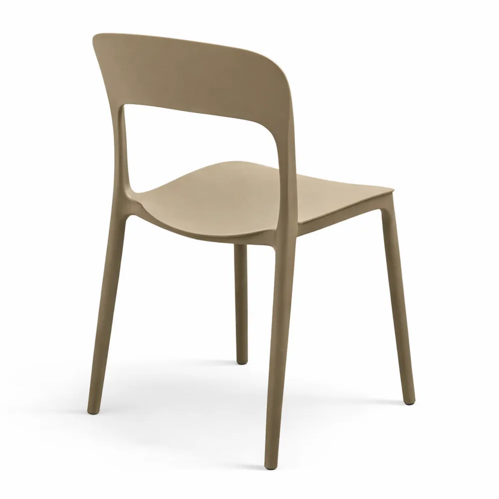 Ensemble de 4 Chaises Tourterelle pour Intérieur et Extérieur