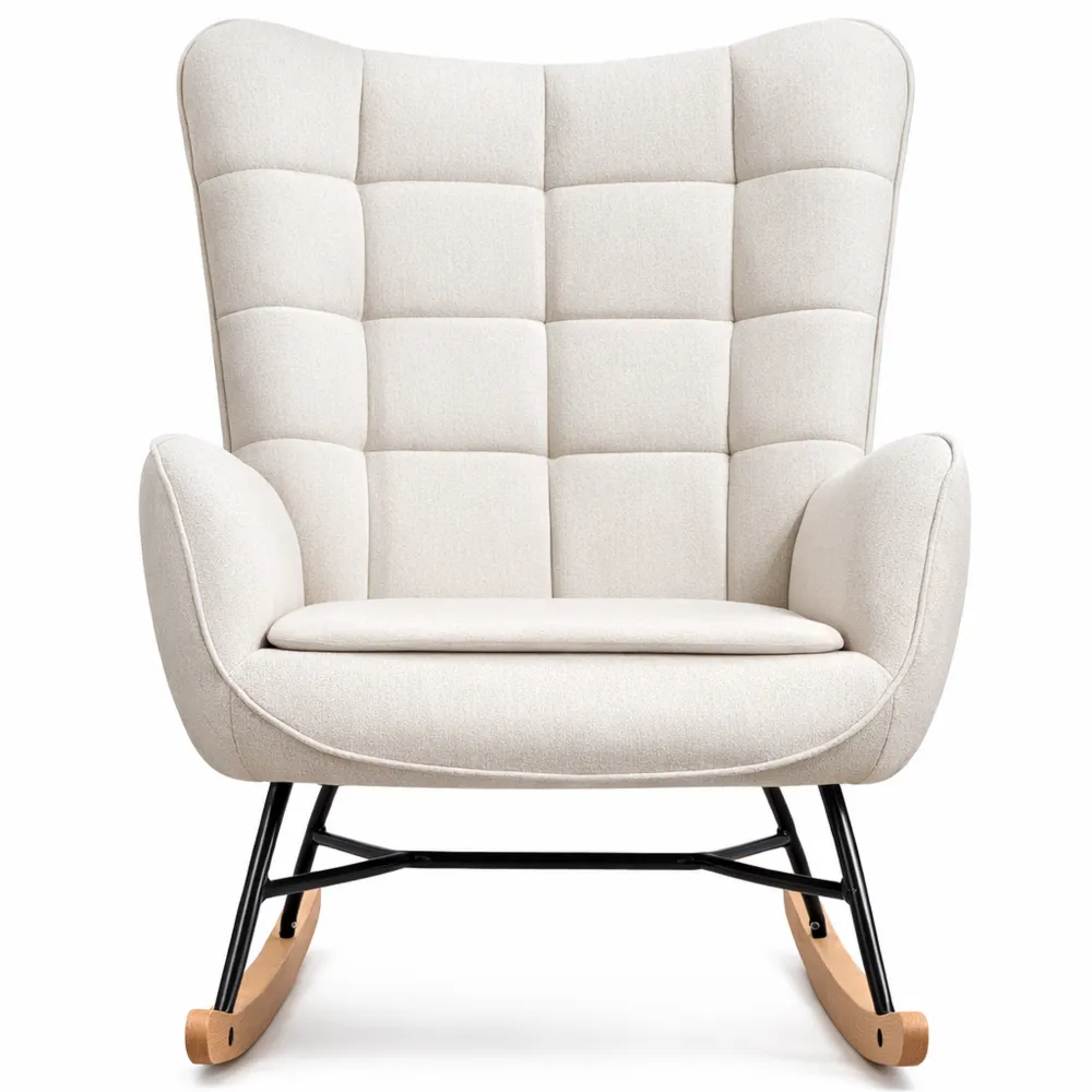 Chaise à Bascule en Tissu pour Salon ou Chambre