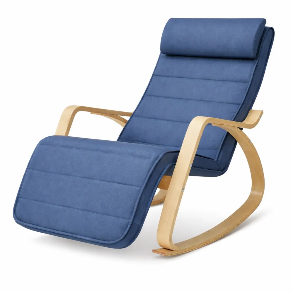 Chaise à bascule réversible avec repose-pieds ajustables