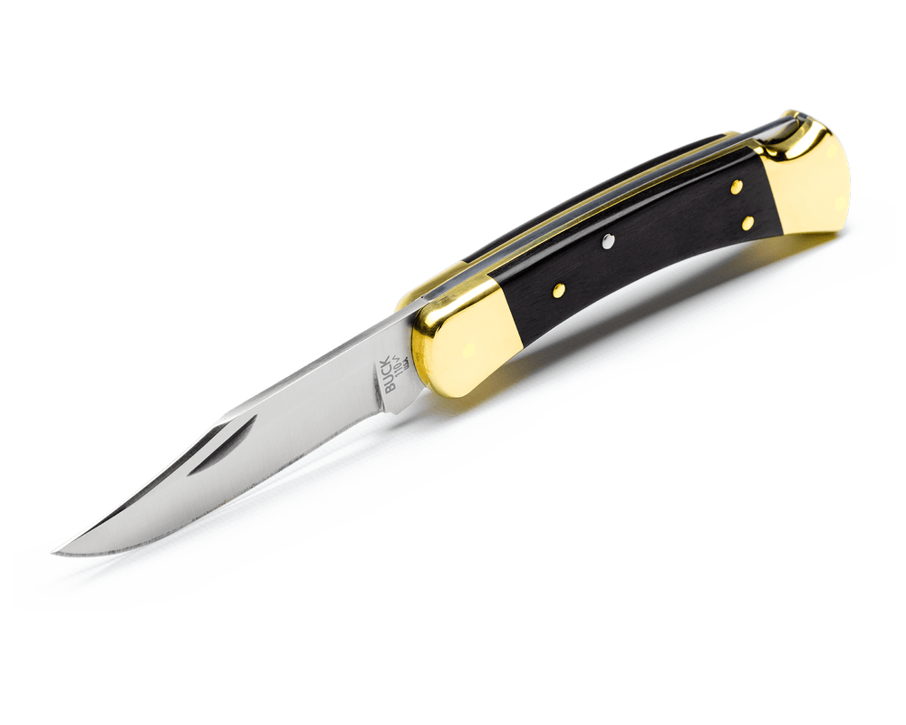 Bk 110 Folding Hunter Collection: 420HC & MagnaCut Steel Blades with Genuine Ebony & Brass/Nickel Silver Handles