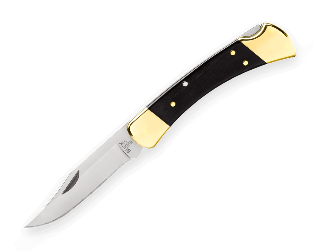 Bk 110 Folding Hunter Collection: 420HC & MagnaCut Steel Blades with Genuine Ebony & Brass/Nickel Silver Handles