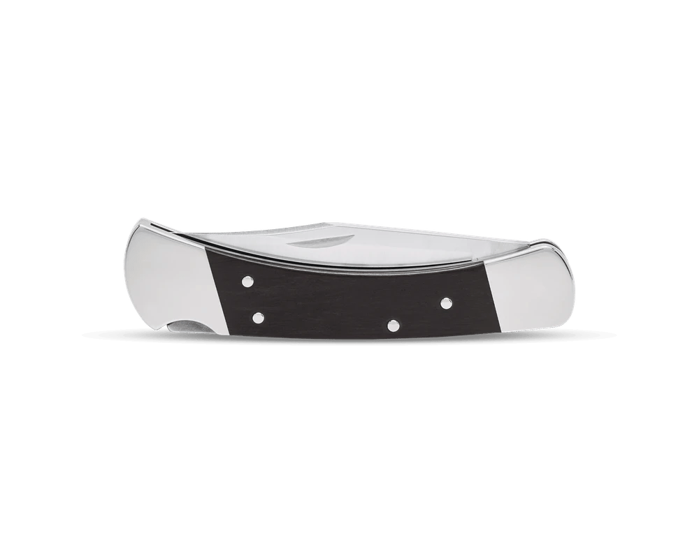 Bk 110 Folding Hunter Collection: 420HC & MagnaCut Steel Blades with Genuine Ebony & Brass/Nickel Silver Handles