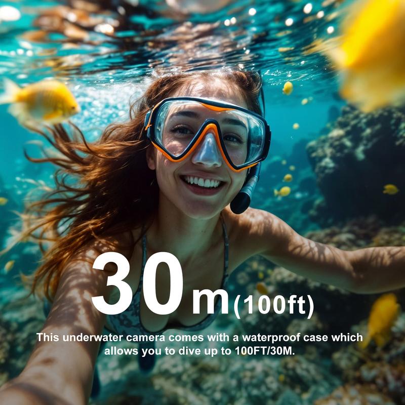 NUISK 4K Mini Body Camera with 110° Wide Angle IPX7 Waterproof 128GB Storage Wi-Fi App Control for Work Travel Fishing Pet Walking 4K/30fps Resolution