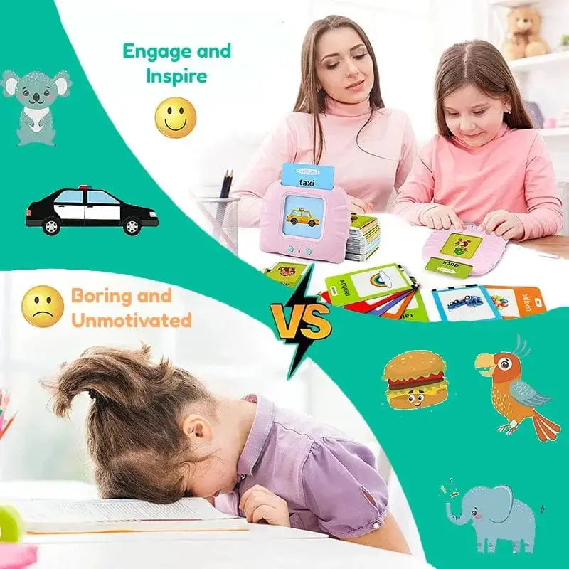 Talking Flash Cards for Toddlers - 224 Sight Words Interactive Educational Toy for Kids Ages 2-8 - Perfect for Children’s Day & Summer Holidays Learning Vocabulary Interaction Outdoorfun