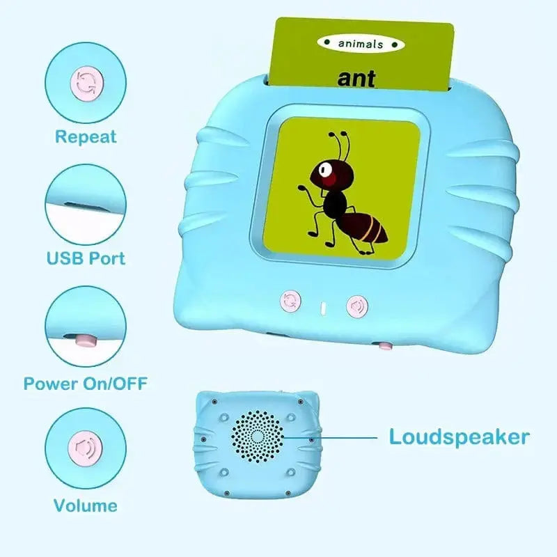 Talking Flash Cards for Toddlers - 224 Sight Words Interactive Educational Toy for Kids Ages 2-8 - Perfect for Children’s Day & Summer Holidays Learning Vocabulary Interaction Outdoorfun